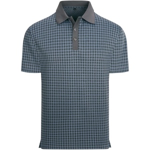 image:imageAlex Vando Mens Printed Golf Shirt Cooling Short Sleeve Dress Polo Shirts  Cool mesh textile Tagless seamless neckband Quick dry 4way stretchBlackBlue