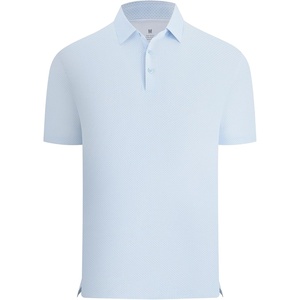 image:imageAlex Vando Mens Printed Golf Shirt Cooling Short Sleeve Dress Polo Shirts  Cool mesh textile Tagless seamless neckband Quick dry 4way stretchBlue Grid