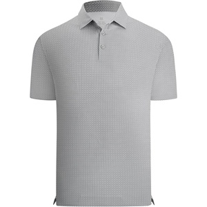 image:imageAlex Vando Mens Printed Golf Shirt Cooling Short Sleeve Dress Polo Shirts  Cool mesh textile Tagless seamless neckband Quick dry 4way stretchGrey Diamond  Cross