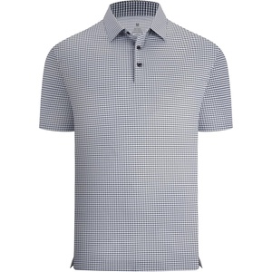 image:imageAlex Vando Mens Printed Golf Shirt Cooling Short Sleeve Dress Polo Shirts  Cool mesh textile Tagless seamless neckband Quick dry 4way stretchNavy Grey Check