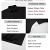 image:imageAlex Vando Mens Golf Polo Shirt Textured Stretch Performance Polo  Structured Collar Textured Knit Finish 8Way Stretch Regular Fit True to Size 87 Nylon 13 Spandex Machine WashableBlack