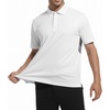 image:imageAlex Vando Mens Golf Polo Shirt Textured Stretch Performance Polo  Structured Collar Textured Knit Finish 8Way Stretch Regular Fit True to Size 87 Nylon 13 Spandex Machine WashableWhite