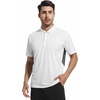 image:imageAlex Vando Mens Golf Polo Shirt Textured Stretch Performance Polo  Structured Collar Textured Knit Finish 8Way Stretch Regular Fit True to Size 87 Nylon 13 Spandex Machine WashableWhite