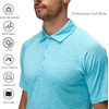 image:imageAlex Vando Mens Golf Shirt Moisture Wicking QuickDry Short Sleeve Polo  UPF40Soft amp stretchSweat resistantMultiscene sports amp office apparel02a Blue