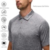 image:imageAlex Vando Mens Golf Shirt Moisture Wicking QuickDry Short Sleeve Polo  UPF40Soft amp stretchSweat resistantMultiscene sports amp office apparel02a Charcoal