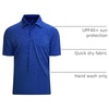 image:imageAlex Vando Mens Golf Shirt Moisture Wicking QuickDry Short Sleeve Polo  UPF40Soft amp stretchSweat resistantMultiscene sports amp office apparel02a Dark Blue