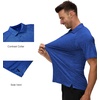 image:imageAlex Vando Mens Golf Shirt Moisture Wicking QuickDry Short Sleeve Polo  UPF40Soft amp stretchSweat resistantMultiscene sports amp office apparel02a Dark Blue