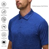 image:imageAlex Vando Mens Golf Shirt Moisture Wicking QuickDry Short Sleeve Polo  UPF40Soft amp stretchSweat resistantMultiscene sports amp office apparel02a Dark Blue