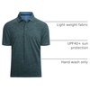 image:imageAlex Vando Mens Golf Shirt Moisture Wicking QuickDry Short Sleeve Polo  UPF40Soft amp stretchSweat resistantMultiscene sports amp office apparel02a Turquoise