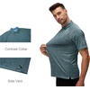 image:imageAlex Vando Mens Golf Shirt Moisture Wicking QuickDry Short Sleeve Polo  UPF40Soft amp stretchSweat resistantMultiscene sports amp office apparel02a Turquoise