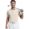 image:imageAlex Vando Mens Golf Shirt Moisture Wicking QuickDry Short Sleeve Polo  UPF40Soft amp stretchSweat resistantMultiscene sports amp office apparelApricot 189