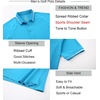 image:imageAlex Vando Mens Golf Shirt Moisture Wicking QuickDry Short Sleeve Polo  UPF40Soft amp stretchSweat resistantMultiscene sports amp office apparelAqua 189
