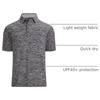 image:imageAlex Vando Mens Golf Shirt Moisture Wicking QuickDry Short Sleeve Polo  UPF40Soft amp stretchSweat resistantMultiscene sports amp office apparelBlack