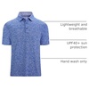 image:imageAlex Vando Mens Golf Shirt Moisture Wicking QuickDry Short Sleeve Polo  UPF40Soft amp stretchSweat resistantMultiscene sports amp office apparelBlue
