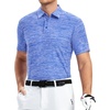 image:imageAlex Vando Mens Golf Shirt Moisture Wicking QuickDry Short Sleeve Polo  UPF40Soft amp stretchSweat resistantMultiscene sports amp office apparelBlue