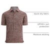 image:imageAlex Vando Mens Golf Shirt Moisture Wicking QuickDry Short Sleeve Polo  UPF40Soft amp stretchSweat resistantMultiscene sports amp office apparelCoffee