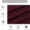 image:imageAlex Vando Mens Golf Shirt Moisture Wicking QuickDry Short Sleeve Polo  UPF40Soft amp stretchSweat resistantMultiscene sports amp office apparelDk Burgundy