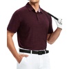 image:imageAlex Vando Mens Golf Shirt Moisture Wicking QuickDry Short Sleeve Polo  UPF40Soft amp stretchSweat resistantMultiscene sports amp office apparelDk Burgundy