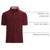 image:imageAlex Vando Mens Golf Shirt Moisture Wicking QuickDry Short Sleeve Polo  UPF40Soft amp stretchSweat resistantMultiscene sports amp office apparelDk Burgundy