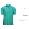 image:imageAlex Vando Mens Golf Shirt Moisture Wicking QuickDry Short Sleeve Polo  UPF40Soft amp stretchSweat resistantMultiscene sports amp office apparelDk Green