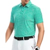 image:imageAlex Vando Mens Golf Shirt Moisture Wicking QuickDry Short Sleeve Polo  UPF40Soft amp stretchSweat resistantMultiscene sports amp office apparelDk Green