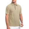 image:imageAlex Vando Mens Golf Shirt Moisture Wicking QuickDry Short Sleeve Polo  UPF40Soft amp stretchSweat resistantMultiscene sports amp office apparelKhaki