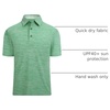 image:imageAlex Vando Mens Golf Shirt Moisture Wicking QuickDry Short Sleeve Polo  UPF40Soft amp stretchSweat resistantMultiscene sports amp office apparelLt Green