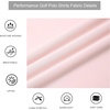 image:imageAlex Vando Mens Golf Shirt Moisture Wicking QuickDry Short Sleeve Polo  UPF40Soft amp stretchSweat resistantMultiscene sports amp office apparelLt Pink