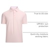 image:imageAlex Vando Mens Golf Shirt Moisture Wicking QuickDry Short Sleeve Polo  UPF40Soft amp stretchSweat resistantMultiscene sports amp office apparelLt Pink