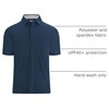 image:imageAlex Vando Mens Golf Shirt Moisture Wicking QuickDry Short Sleeve Polo  UPF40Soft amp stretchSweat resistantMultiscene sports amp office apparelNavy