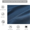 image:imageAlex Vando Mens Golf Shirt Moisture Wicking QuickDry Short Sleeve Polo  UPF40Soft amp stretchSweat resistantMultiscene sports amp office apparelNavy