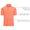 image:imageAlex Vando Mens Golf Shirt Moisture Wicking QuickDry Short Sleeve Polo  UPF40Soft amp stretchSweat resistantMultiscene sports amp office apparelOrange