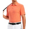 image:imageAlex Vando Mens Golf Shirt Moisture Wicking QuickDry Short Sleeve Polo  UPF40Soft amp stretchSweat resistantMultiscene sports amp office apparelOrange