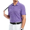 image:imageAlex Vando Mens Golf Shirt Moisture Wicking QuickDry Short Sleeve Polo  UPF40Soft amp stretchSweat resistantMultiscene sports amp office apparelPurple