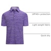image:imageAlex Vando Mens Golf Shirt Moisture Wicking QuickDry Short Sleeve Polo  UPF40Soft amp stretchSweat resistantMultiscene sports amp office apparelPurple