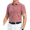 image:imageAlex Vando Mens Golf Shirt Moisture Wicking QuickDry Short Sleeve Polo  UPF40Soft amp stretchSweat resistantMultiscene sports amp office apparelRed