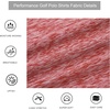 image:imageAlex Vando Mens Golf Shirt Moisture Wicking QuickDry Short Sleeve Polo  UPF40Soft amp stretchSweat resistantMultiscene sports amp office apparelRed