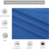 image:imageAlex Vando Mens Golf Shirt Moisture Wicking QuickDry Short Sleeve Polo  UPF40Soft amp stretchSweat resistantMultiscene sports amp office apparelRoyal