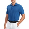 image:imageAlex Vando Mens Golf Shirt Moisture Wicking QuickDry Short Sleeve Polo  UPF40Soft amp stretchSweat resistantMultiscene sports amp office apparelRoyal