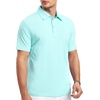 image:imageAlex Vando Mens Golf Shirt Moisture Wicking QuickDry Short Sleeve Polo  UPF40Soft amp stretchSweat resistantMultiscene sports amp office apparelTblue