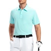 image:imageAlex Vando Mens Golf Shirt Moisture Wicking QuickDry Short Sleeve Polo  UPF40Soft amp stretchSweat resistantMultiscene sports amp office apparelTblue