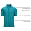image:imageAlex Vando Mens Golf Shirt Moisture Wicking QuickDry Short Sleeve Polo  UPF40Soft amp stretchSweat resistantMultiscene sports amp office apparelTeal