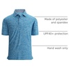 image:imageAlex Vando Mens Golf Shirt Moisture Wicking QuickDry Short Sleeve Polo  UPF40Soft amp stretchSweat resistantMultiscene sports amp office apparelTurquoise