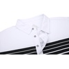 image:imageAlex Vando Mens Golf Shirt Moisture Wicking QuickDry Short Sleeve Polo  UPF40Soft amp stretchSweat resistantMultiscene sports amp office apparelWhite Stripe 87