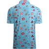 image:imageAlex Vando Mens Hawaiian Golf Shirt Moisture Wicking Digital Print Polo  Tropical vivid patterns Sweatabsorbing Flexible stretch weave Side air slits Unrestricted daily activityBlue Guita