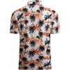 image:imageAlex Vando Mens Hawaiian Golf Shirt Moisture Wicking Digital Print Polo  Tropical vivid patterns Sweatabsorbing Flexible stretch weave Side air slits Unrestricted daily activityBlack Palm Tree