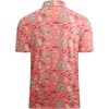 image:imageAlex Vando Mens Hawaiian Golf Shirt Moisture Wicking Digital Print Polo  Tropical vivid patterns Sweatabsorbing Flexible stretch weave Side air slits Unrestricted daily activityPink Drinking