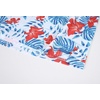 image:imageAlex Vando Mens Hawaiian Golf Shirt Moisture Wicking Digital Print Polo  Tropical vivid patterns Sweatabsorbing Flexible stretch weave Side air slits Unrestricted daily activityRed Hibiscus Leaf