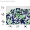 image:imageAlex Vando Mens Hawaiian Golf Shirt Moisture Wicking Digital Print Polo  Tropical vivid patterns Sweatabsorbing Flexible stretch weave Side air slits Unrestricted daily activityAbstract Tropical Leaves