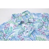 image:imageAlex Vando Mens Hawaiian Golf Shirt Moisture Wicking Digital Print Polo  Tropical vivid patterns Sweatabsorbing Flexible stretch weave Side air slits Unrestricted daily activityWhite Palm Leaf
